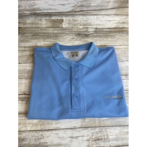Columbia PFG Omni-Shade Mens Polo Shirt XL Blue - Picture 6 of 9